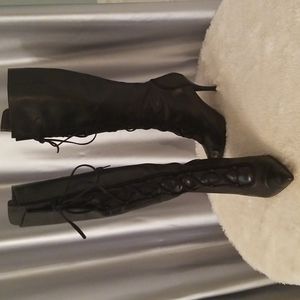 NINE WEST LEATHER BOOTS